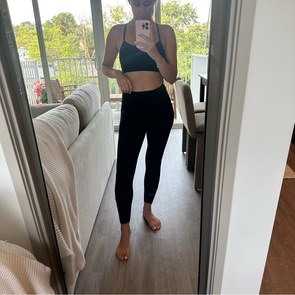 Black Mesh Lululemon Leggings